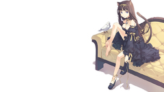 Woman couch Birds nekomimi