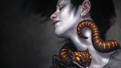 Woman creatures artwork closed