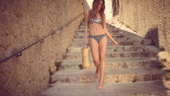 Woman daylight brunettes models photo shoot redheads bikini 