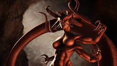 Woman demons horns
