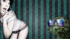 Woman DJ glasses dope