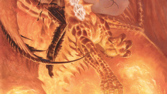 Woman Dragons fire fantasy