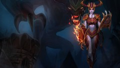 Woman Dragons flames League of Legends shyvana moba