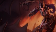 Woman Dragons flames League of Legends shyvana moba
