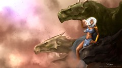 Woman Dragons game of thrones gers pardoel TV series artwork 