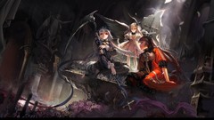 Woman drawings scythe artwork fantasy art Alphonse (White 