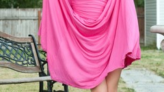 Woman dress blondes barefoot models Sharon D. Fontan