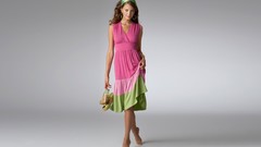 Woman dress blue eyes brunettes models Simple Background Reka 