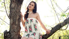 Woman dress brunettes girls in nature Femjoy magazine Edessa 