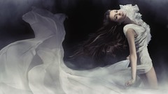 Woman dress brunettes long dress