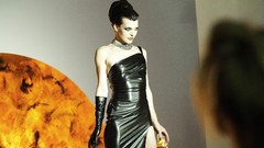 Woman dress Celebrity Milla Jovovich gloves Actress campari 