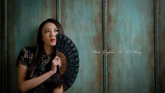 Woman dress fans asians models Korean Chinese clothes chinese 