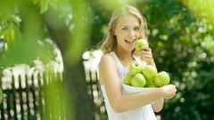 Woman dress fences green