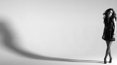 Woman dress Hilary Duff widescreen looking down earrings heel 