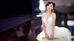 Woman dress Japanese wedding asians models aesthetic bridal JAV 