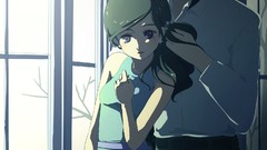 Woman dress Jewelry red eyes happy earrings male smiling long 