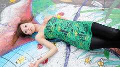 Woman dress leggings asians