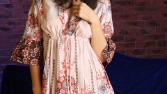 Woman dress long hair brunettes teen short dresses Ganna A