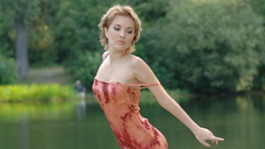 Woman dress outdoors short