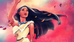 Woman dress Pocahontas brunettes artwork low-angle shot Disney 