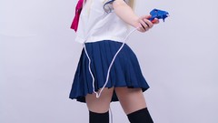 Woman drill Japanese Chinese asians school uniforms cosplay 