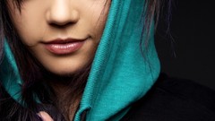 Woman emo gloves brunettes jena lee emo girl