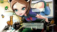 Woman emoticons Computers blue eyes brunettes deviantart 