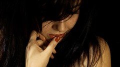 Woman emotions thinking brunettes