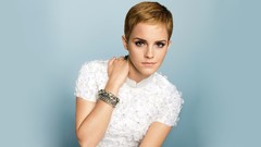 Woman England Actress brunettes emma watson pixie cut