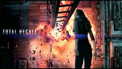 Woman explosions Total Recall machinery concept art fantasy art 