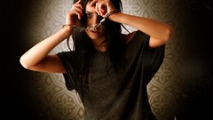 Woman eye skin handcuffs nicole captured