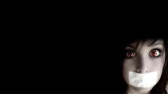 Woman eyes black dark