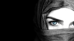 Woman eyes scarfs