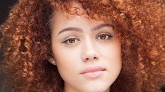 Woman faces Actress curly hair Nathalie Emmanuel