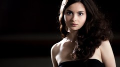 Woman faces Actress czech brunettes black dress Eva Josefikova