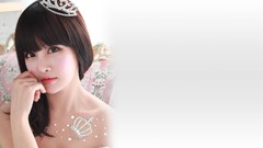 Woman faces asians brunettes models Korean k-pop Simple 