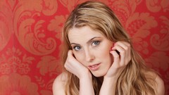 Woman faces blondes blue eyes models Femjoy magazine Angela K