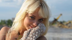 Woman faces blondes blue eyes models Lada D