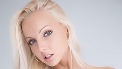 Woman faces blondes blue eyes models Victoria Kruz