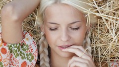 Woman faces blondes closed eyes Vika D