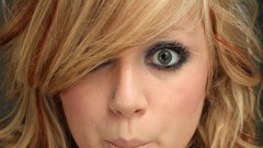 Woman faces blondes models curly hair deviantart portraits 