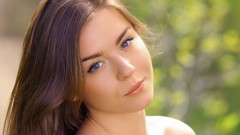 Woman faces blue eyes brunettes Lily C