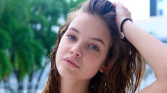 Woman faces blue eyes brunettes models barbara palvin no makeup