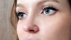 Woman faces blue eyes brunettes models Patrizia A