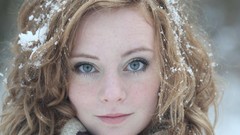 Woman faces blue eyes Freyja Vanden Broucke