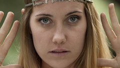 Woman faces blue eyes models Bare Maidens Elsy