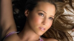 Woman faces British long hair singers models lying down rachel 