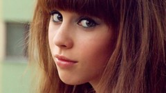 Woman faces brown eyes bangs redheads Julia Aralka Bernard