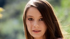 Woman faces brown eyes brunettes braces Rilee Marks