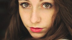 Woman faces brown eyes brunettes freckles SheNamesLily